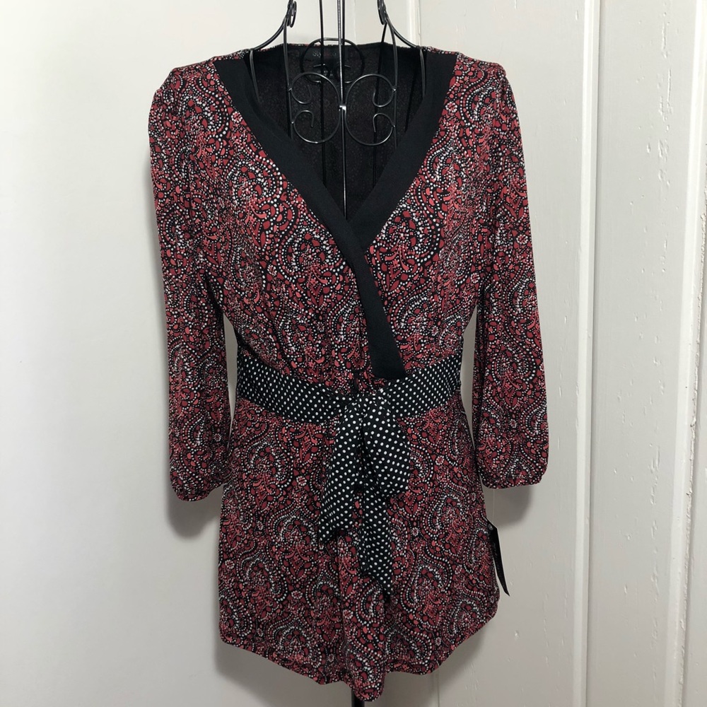 Paisley/Polka dot Top